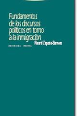 Fundamentos de los discursos políticos en torno a la inmigración - Ricard Zapata Barrero - Trotta