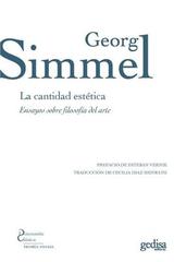 La cantidad estética - Georg Simmel - Editorial Gedisa