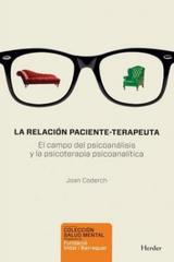 La Relacion Paciente-Terapeuta - Joan  Coderch - Herder
