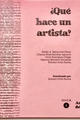 ¿Qué hace un artista? Tomo 1 -  AA.VV. - Ediciones Manivela