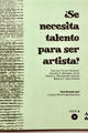 ¿Se necesita talento para ser artista? Tomo 2 -  AA.VV. - Ediciones Manivela
