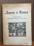 Atene e Roma Rassegna trimestrale dell' Associazione Italiana di Cultura Classica XXVII -  AA.VV. - Otras editoriales