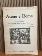 Atene e Roma Rassegna trimestrale dell' Associazione Italiana di Cultura Classica XXVI -  AA.VV. - Otras editoriales