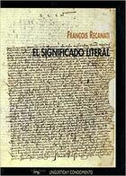 El significado literal - François Recanati - Machado Libros