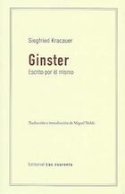 Ginster - Siegfried Kracauer - Editorial Las cuarenta