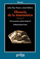 Historia de la matemática Volumen II - Julio Rey Pastor - Gedisa